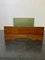 Art Deco Bed in Cherry with Maple Base & Narrowed Padded Headboard 1