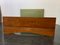 Art Deco Bed in Cherry with Maple Base & Narrowed Padded Headboard 7