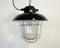 Lampe à Suspension d'Usine Industrielle en Émail Noir, 1960s 2