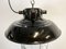 Lampe à Suspension d'Usine Industrielle en Émail Noir, 1960s 6