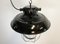 Industrial Black Enamel Factory Pendant Lamp, 1960s, Image 3