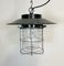 Industrial Cage Pendant Lamp, 1960s 2
