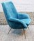 French Plush Armchair, 1950s 1