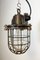 Industrial Cast Iron Cage Pendant Light, 1960s 4