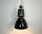 Lámpara industrial grande esmaltada en negro de Elektrosvit, años 60, Imagen 8