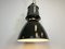 Lámpara industrial grande esmaltada en negro de Elektrosvit, años 60, Imagen 7