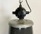 Lámpara industrial grande esmaltada en negro de Elektrosvit, años 60, Imagen 3