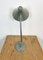 Lámpara de mesa cuello de ganso industrial en gris de Hala, años 60, Imagen 5