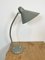 Lámpara de mesa cuello de ganso industrial en gris de Hala, años 60, Imagen 3