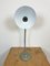 Lámpara de mesa cuello de ganso industrial en gris de Hala, años 60, Imagen 7