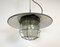 Industrial Enamel Factory Cage Pendant Lamp, 1950s 5