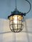 Industrial Grey Cast Iron Cage Pendant Light, 1960s, Image 10