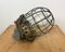 Industrial Grey Cast Iron Cage Pendant Light, 1960s 13