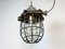 Industrial Grey Cast Iron Cage Pendant Light, 1960s 8