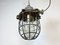 Industrial Grey Cast Iron Cage Pendant Light, 1960s, Image 8