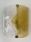 Apliques italianos en forma de flecha de cristal de Murano amarillo de Mazzega, años 70. Juego de 2, Imagen 6