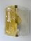 Apliques italianos en forma de flecha de cristal de Murano amarillo de Mazzega, años 70. Juego de 2, Imagen 8