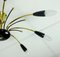 Mid-Century Brass, Metal & Black Plastic Sputnik Spider Chandelier in the Style of Stilnovo, 1950s 4