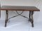 Spanish Rustic Wood and Wrought Iron Dining Table, 1950s, Image 3