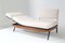 Multifunktionales Sofa aus Holz & Eisen mit Messingspitzen und weißem Bouclè Stoff von Gigi Radice, 1950er 1