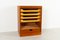 Dänischer Teak Schrank mit Rolltür, 1960er 4