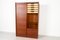 Danish Teak Cabinet with Tambour Doors, 1960s 3