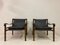 Chaises Safari Sirocco en Cuir et Palissandre par Arne Norell, Set de 2 1