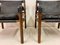 Leather and Rosewood Sirocco Safari Chairs by Arne Norell, Set of 2 4