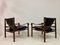 Leather and Rosewood Sirocco Safari Chairs by Arne Norell, Set of 2 13