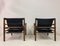 Leather and Rosewood Sirocco Safari Chairs by Arne Norell, Set of 2 12