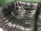 Black Leather Togo Sofa Corner Modules by M. Ducaroy for Ligne Roset, Set of 2 12