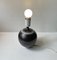 Lampe de Bureau Moderne en Céramique Noire avec Rayures Blanches, Suède 5