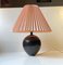 Swedish Modern Black Ceramic Table Lamp with White Stripes 1