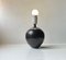 Swedish Modern Black Ceramic Table Lamp with White Stripes 4