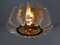 Lámpara de techo italiana de latón y plexiglás, años 60, Imagen 2