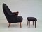 Danish Armchair with Stool, 1960s, Set of 2, Image 10