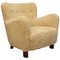 Shearling Lounge Chair from Fritz Hansen, 1940s, Image 1