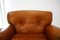 Italian Armchairs in Wood and Cognac Leather, 1970s, Set of 2 11