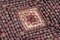 Geometric Antique Dark Red Rug with Border and Rhombuses 6