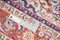 Floraler dunkelroter China Teppich aus Seide mit Rand und Medaillon 8