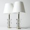 Crystal Glass Table Lamps by Carl Fagerlund for Orrefors, 1960s, Set of 2 3