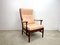 Vintage 2-Sitzer Sofa und Sessel in Lachsrosa, 2er Set 9