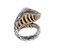Snake Shaped Gold and Silver Ring, Image 2