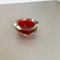 Italian Murano Glass Faceted Sommerso Bowl Element Ashtray by Flavio Poli, 1970s 2