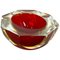 Italian Murano Glass Faceted Sommerso Bowl Element Ashtray by Flavio Poli, 1970s, Image 1