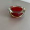 Italian Murano Glass Faceted Sommerso Bowl Element Ashtray by Flavio Poli, 1970s 4