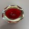 Italian Murano Glass Faceted Sommerso Bowl Element Ashtray by Flavio Poli, 1970s 8