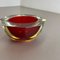 Italian Murano Glass Faceted Sommerso Bowl Element Ashtray by Flavio Poli, 1970s, Image 7