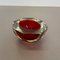 Italian Murano Glass Faceted Sommerso Bowl Element Ashtray by Flavio Poli, 1970s, Image 9