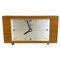 German Wooden Electronic Teak Table Clock in the Style of Max Bill for Junghans, Germany, 1960s 1